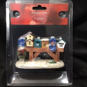 St Nicholas Square Christmas Village Mailbox Figurine NEW!